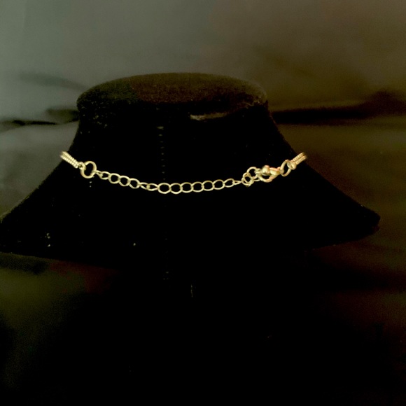 Silver Tone and Rhinestone Collar Necklace - Picture 5 of 8